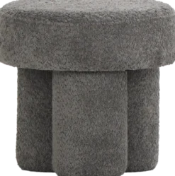 Pufy Tapicerowane|Pufy I Siedziska-CN-248 Puf Grzybek (boucle grafit)