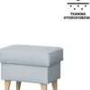Pufy Tapicerowane|Pufy I Siedziska-Bodzio Puf Sewilla (elegantis jasny szary)