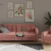 Meble Do Salonu-Bodzio Salon - sofa i fotel Sewilla (plusz brudny róż)