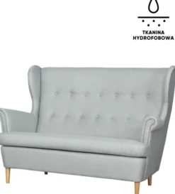 Sofy I Kanapy|Sofy Nierozkładane-Bodzio Sofa 2-osobowa Werina (elegantis jasny szary)