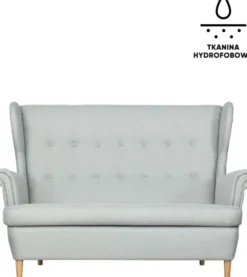Sofy I Kanapy|Sofy Nierozkładane-Bodzio Sofa 2-osobowa Werina (elegantis jasny szary)