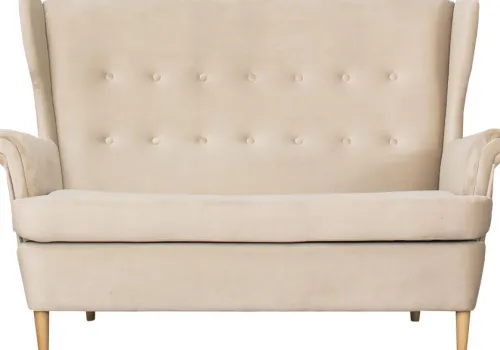 Sofy I Kanapy|Sofy Nierozkładane-Bodzio Sofa 2-osobowa Werina (plusz beż)