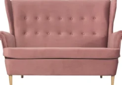 Sofy I Kanapy|Sofy Nierozkładane-Bodzio Sofa 2-osobowa Werina (plusz brudny róż)