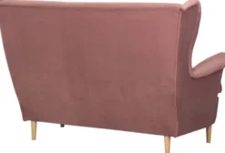 Sofy I Kanapy|Sofy Nierozkładane-Bodzio Sofa 2-osobowa Werina (plusz brudny róż)