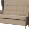 Sofy I Kanapy|Sofy Nierozkładane-Bodzio Sofa 2-osobowa Werina (plusz brąz)