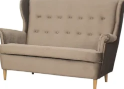 Sofy I Kanapy|Sofy Nierozkładane-Bodzio Sofa 2-osobowa Werina (plusz brąz)