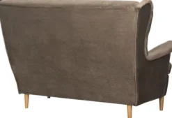 Sofy I Kanapy|Sofy Nierozkładane-Bodzio Sofa 2-osobowa Werina (plusz brąz)