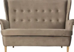 Sofy I Kanapy|Sofy Nierozkładane-Bodzio Sofa 2-osobowa Werina (plusz brąz)