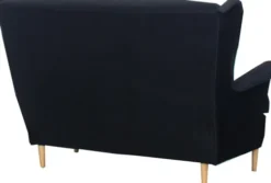 Sofy I Kanapy|Sofy Rozkładane-Bodzio Sofa 2-osobowa Werina (plusz czarny)