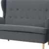 Sofy I Kanapy|Sofy Nierozkładane-Bodzio Sofa 2-osobowa Werina (plusz grafit)
