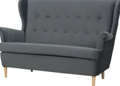 Sofy I Kanapy|Sofy Nierozkładane-Bodzio Sofa 2-osobowa Werina (plusz grafit)