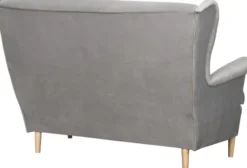 Sofy I Kanapy|Sofy Nierozkładane-Bodzio Sofa 2-osobowa Werina (plusz srebrzysty)