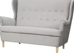 Sofy I Kanapy|Sofy Nierozkładane-Bodzio Sofa 2-osobowa Werina (plusz srebrzysty)