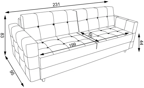 Sofy I Kanapy|Sofy I Kanapy-Bodzio Sofa Paris (plusz beż)