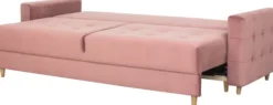 Sofy I Kanapy|Sofy Rozkładane-Bodzio Sofa Paris (plusz brudny róż)
