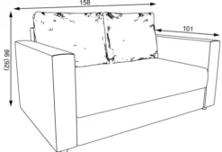 Sofy I Kanapy|Sofy Rozkładane-Bodzio Sofa rozkładana Milano (sztruks brąz)