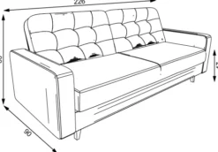Sofy I Kanapy|Sofy Rozkładane-Bodzio Sofa Sewilla (boucle grafit)
