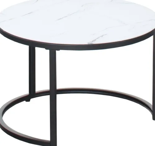 Stoliki|Stoliki I Ławy Do Salonu-CN-160 Stolik kawowy 60cm Marbi 9 (biały-marmur)