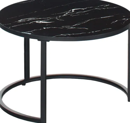 Stoliki|Stoliki I Ławy Do Salonu-CN-160 Stolik kawowy 60cm Marbi 9 (czarny-marmur)