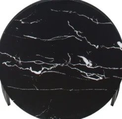 Stoliki|Stoliki I Ławy Do Salonu-CN-160 Stolik kawowy 80cm Marbi 9 (czarny-marmur)