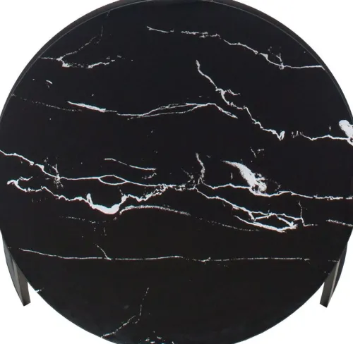 Stoliki|Stoliki I Ławy Do Salonu-CN-160 Stolik kawowy 80cm Marbi 9 (czarny-marmur)