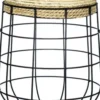Stoliki|Stoliki-CN-94 Stolik metalowy Flora 8 z blatem z trawy hiacyntowej