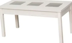 Stoliki|Stoliki-Bodzio Stolik prostokątny ze szkłem 120cm (dąb Soma perłowy)