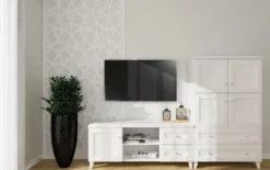 Szafki|Szafki-Bodzio Stolik RTV 138 cm Majorka (biały)