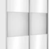 Wysokie Szafy|Szafy Z Lustrem-Bodzio Szafa przesuwna 150 cm lustra (biały polysk)