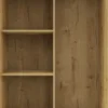 Szafy Z Lustrem|Wysokie Szafy-Bodzio Szafa przesuwna lustra 100cm (biały połysk/lustro/dąb Soma ciemny)