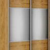 Wysokie Szafy|Szafy Z Lustrem-Bodzio Szafa przesuwna lustra 100cm (dąb soma ciemny)