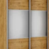 Wysokie Szafy|Szafy Z Lustrem-Bodzio Szafa przesuwna lustra 120cm (dąb soma ciemny)