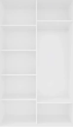 Wysokie Szafy|Szafy Z Lustrem-Bodzio Szafa przesuwna 3xlustra 120cm (biały)