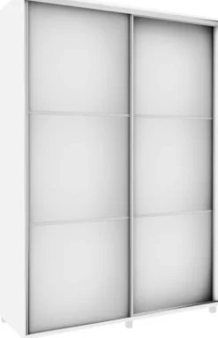 Wysokie Szafy|Szafy Z Lustrem-Bodzio Szafa przesuwna 3xlustra 150cm (biały)