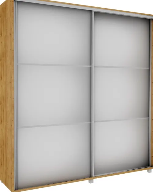 Wysokie Szafy|Szafy Z Lustrem-Bodzio Szafa przesuwna 3xlustra 200cm (dąb Soma ciemny)