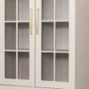 Witryny Pokojowe Do Salonu-Bodzio Szafa z witrynami i szufladami Hawana (kaszmir lakier mat/kaszmir)