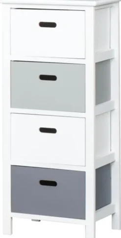 Akcesoria Łazienkowe-CN-99 Szafka łazienkowa Skandina 3 (biało/szara)