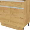 Szafki Kuchenne-Bodzio Szafka 80 dolna z drzwiami i szufladą Monia z Easy Box (dąb soma ciemny)