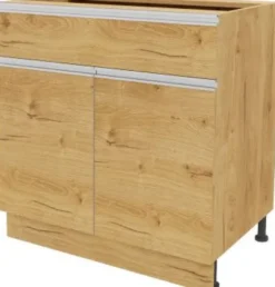 Szafki Kuchenne-Bodzio Szafka 80 dolna z drzwiami i szufladą Monia z Easy Box (dąb soma ciemny)