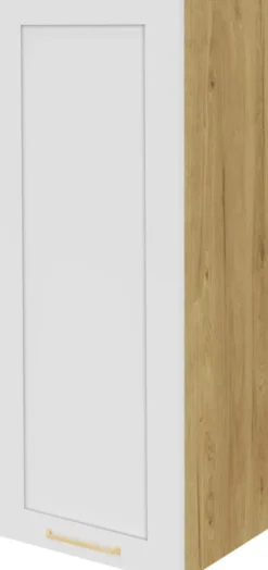 Szafki Kuchenne Wiszące|Szafki Kuchenne-Bodzio Szafka 40 górna prawa Laurencja (biały lakier mat/dąb Soma ciemny) 100 cm