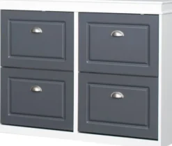 Szafki|Szafki Na Obuwie (Na Buty)-CN-133 Szafka na buty 4-drzw. Alessa (szara)