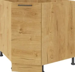 Szafki Kuchenne Narożne|Szafki Kuchenne-Bodzio Szafka narożna dolna Bellona na kosz obrotowy (dąb Soma ciemny)