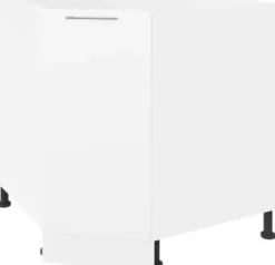 Szafki Kuchenne Narożne|Szafki Kuchenne-Bodzio Szafka narożna dolna z półką Loara (biały połysk)