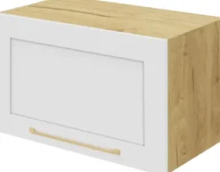 Szafki Kuchenne Wiszące|Szafki Kuchenne-Bodzio Szafka 60x36 nad okap Laurencja (biały lakier mat/dąb Soma ciemny)