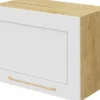 Szafki Kuchenne Wiszące|Szafki Kuchenne-Bodzio Szafka 60x43 nad okap Laurencja (biały lakier mat/dąb Soma ciemny)