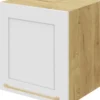 Szafki Kuchenne Wiszące|Szafki Kuchenne-Bodzio Szafka 50x43 nad okap teleskopowy Laurencja (biały lakier mat/dąb Soma ciemny)