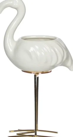 Dekoracje - Ozdoby-CN-120 Szkatułka flaming Goldi 27 (biało/złoty)