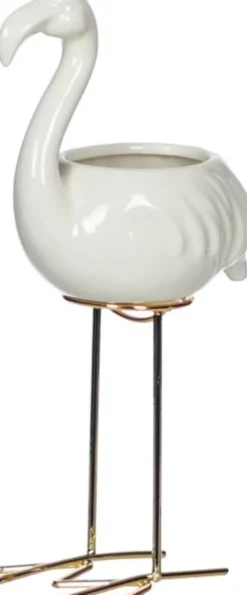 Dekoracje - Ozdoby-CN-120 Szkatułka flaming Goldi 27 (biało/złoty)