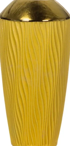 Wazony, Doniczki I Kosze Na Kwiaty-CN-164 Wazon ceramiczny Konti 28 (złoty/miód)