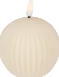 Lampki Nocne, Lampiony I Świece-CN-263 Świeca woskowa LED duża Cozy Light 58 (kremowy)